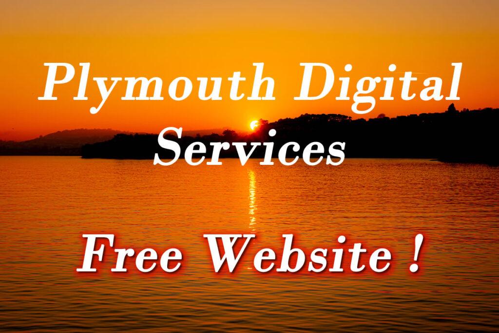 Plymouth Digital Services free website offer for local small businesses, with domain and hosting