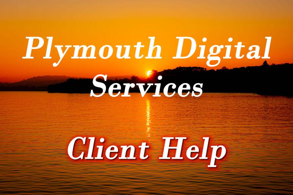 Plymouth Digital Services support hub with help videos and guides